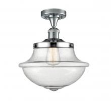  517-1CH-PC-G544 - Oxford - 1 Light - 12 inch - Polished Chrome - Semi-Flush Mount