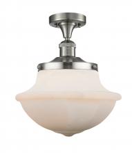  517-1CH-SN-G541 - Oxford - 1 Light - 12 inch - Brushed Satin Nickel - Semi-Flush Mount