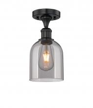 Innovations Lighting 616-1F-BK-G558-6SM - Bella - 1 Light - 6 inch - Matte Black - Semi-Flush Mount