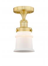 Innovations Lighting 616-1F-SG-G181S - Canton - 1 Light - 5 inch - Satin Gold - Semi-Flush Mount