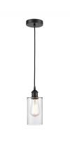 Innovations Lighting 616-1P-BK-G802 - Clymer - 1 Light - 4 inch - Matte Black - Cord hung - Mini Pendant