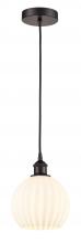 Innovations Lighting 616-1P-OB-G1217-8WV - White Venetian - 1 Light - 8 inch - Oil Rubbed Bronze - Cord Hung - Mini Pendant