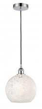 Innovations Lighting 616-1P-PC-G1216-10WM - White Mouchette - 1 Light - 10 inch - Polished Chrome - Cord Hung - Mini Pendant