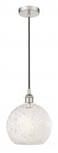 Innovations Lighting 616-1P-PN-G1216-10WM - White Mouchette - 1 Light - 10 inch - Polished Nickel - Cord Hung - Mini Pendant