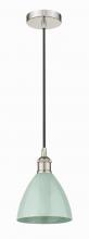 Innovations Lighting 616-1P-PN-MBD-75-SF-LED - Plymouth - 1 Light - 8 inch - Polished Nickel - Cord hung - Mini Pendant