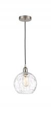 Innovations Lighting 616-1P-SN-G1215-8 - Athens Water Glass - 1 Light - 8 inch - Brushed Satin Nickel - Cord hung - Mini Pendant