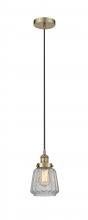 Innovations Lighting 616-1PH-AB-G142 - Chatham - 1 Light - 7 inch - Antique Brass - Cord hung - Mini Pendant