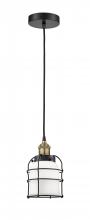 Innovations Lighting 616-1PH-BAB-G51-CE - Bell Cage - 1 Light - 6 inch - Black Antique Brass - Mini Pendant