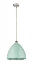  616-1S-SN-MBD-16-SF - Plymouth - 1 Light - 16 inch - Brushed Satin Nickel - Cord hung - Mini Pendant