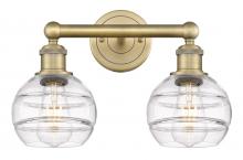  616-2W-BB-G556-6CL - Rochester - 2 Light - 15 inch - Brushed Brass - Bath Vanity Light