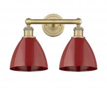 Innovations Lighting 616-2W-BB-MBD-75-RD - Plymouth - 2 Light - 17 inch - Brushed Brass - Bath Vanity Light