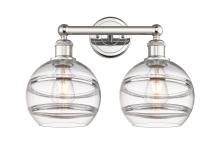 Innovations Lighting 616-2W-PN-G556-8CL - Rochester - 2 Light - 17 inch - Polished Nickel - Bath Vanity Light