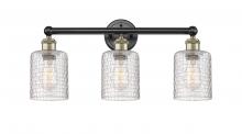  616-3W-BAB-G112C-5CL - Cobbleskill - 3 Light - 23 inch - Black Antique Brass - Bath Vanity Light