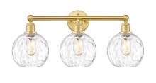  616-3W-SG-G1215-8 - Athens Water Glass - 3 Light - 26 inch - Satin Gold - Bath Vanity Light