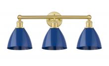  616-3W-SG-MBD-75-BL - Plymouth - 3 Light - 26 inch - Satin Gold - Bath Vanity Light