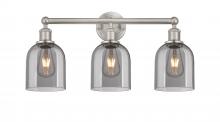  616-3W-SN-G558-6SM - Bella - 3 Light - 24 inch - Brushed Satin Nickel - Bath Vanity Light