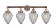 Innovations Lighting 616-4W-AC-G165 - Geneseo - 4 Light - 34 inch - Antique Copper - Bath Vanity Light