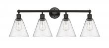 Innovations Lighting 616-4W-OB-GBC-84 - Berkshire - 4 Light - 35 inch - Oil Rubbed Bronze - Bath Vanity Light