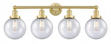 Innovations Lighting 616-4W-SG-G204-8 - Beacon - 4 Light - 35 inch - Satin Gold - Bath Vanity Light