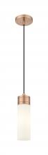 Innovations Lighting 617-1P-AC-G617-8WH - Boreas - 1 Light - 3 inch - Antique Copper - Cord Hung - Mini Pendant