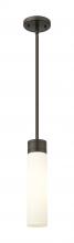  617-1S-OB-G617-11WH - Boreas - 1 Light - 3 inch - Oil Rubbed Bronze - Stem Hung - Mini Pendant