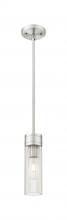  617-1S-SN-G617-8SCL - Boreas - 1 Light - 3 inch - Satin Nickel - Stem Hung - Mini Pendant