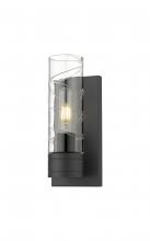  617-1W-BK-G617-8DE - Boreas - 1 Light - 5 inch - Matte Black - Sconce