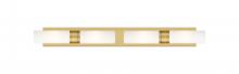 Innovations Lighting 617S-4W-BB-G617-8SWH - Boreas - 4 Light - 39 inch - Brushed Brass - Bath Vanity Light