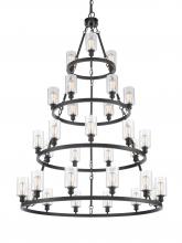 Innovations Lighting 820345-BK-G802 - Clymer - 30 Light - 50 inch - Matte Black - Chain Hung - Chandelier