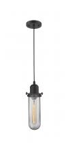 Innovations Lighting 900-1P-BK-CE228-BK-CL-LED - Centri - 1 Light - 5 inch - Matte Black - Cord hung - Mini Pendant