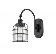 Innovations Lighting 918-1W-BK-G52-CE - Bell Cage - 1 Light - 6 inch - Matte Black - Sconce