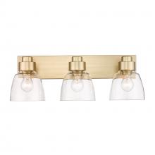 Golden Canada 0314-BA3 BCB-CLR - Remy BCB 3 Light Bath Vanity in Brushed Champagne Bronze with Clear Glass Shade