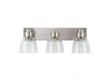 Golden Canada 0314-BA3 PW-CLR - Keating 1 Light Wall Sconce in Antique Ivory with Hammered Water Glass Shade