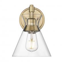 Golden Canada 0511-1W BCB-CLR - Malta BCB 1 Light Wall Sconce in Brushed Champagne Bronze with Clear Glass Shade