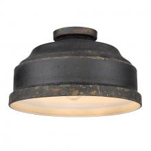 Golden Canada 0806-FM ABI - Keating Flush Mount in Antique Black Iron