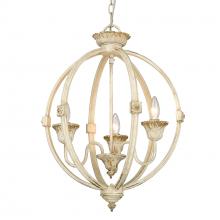 Golden Canada 0892-3P AI - Jules 3 Light Pendant in Antique Ivory