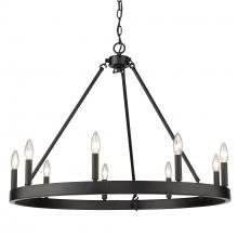 Golden Canada 1017-9 BLK - Alastair 9-Light Chandelier in Matte Black