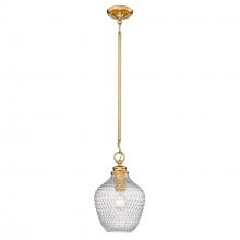 Golden Canada 1088-M MBG-CLR - Adeline MBG Medium Pendant in Modern Brushed Gold with Clear Glass Shade