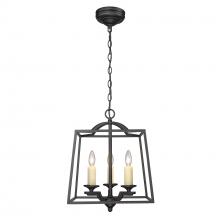 Golden Canada 3072-3P NB - Athena NB 3 Light Pendant in Natural Black