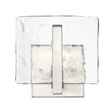 Golden Canada 3164-1W PW-HWG - Aenon PW 1 Light Wall Sconce in Pewter with Hammered Water Glass Shade