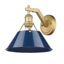 Golden Canada 3306-1W BCB-NVY - Orwell BCB 1 Light Wall Sconce in Brushed Champagne Bronze with Matte Navy shade