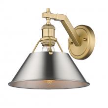 Golden Canada 3306-1W BCB-PW - Orwell BCB 1 Light Wall Sconce in Brushed Champagne Bronze with Pewter shade