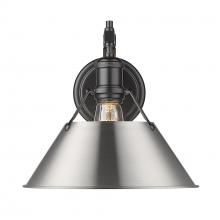 Golden Canada 3306-1W BLK-PW - Orwell BLK 1 Light Wall Sconce in Matte Black with Pewter shade