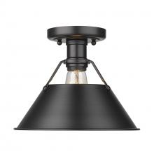 Golden Canada 3306-FM BLK-BLK - Orwell BLK Flush Mount in Matte Black with Matte Black shade