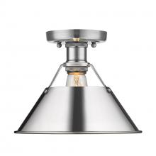 Golden Canada 3306-FM PW-CH - Orwell PW Flush Mount in Pewter with Chrome shade