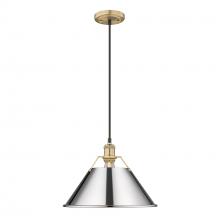 Golden Canada 3306-L BCB-CH - Orwell BCB Large Pendant - 14 in Brushed Champagne Bronze with Chrome shade