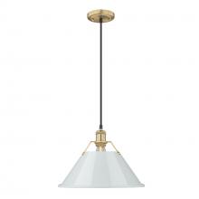 Golden Canada 3306-L BCB-DB - Orwell BCB Large Pendant - 14 in Brushed Champagne Bronze with Dusky Blue shade