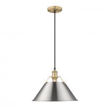 Golden Canada 3306-L BCB-PW - Orwell BCB Large Pendant - 14 in Brushed Champagne Bronze with Pewter shade