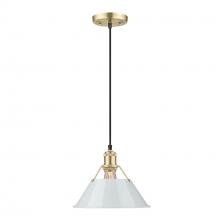 Golden Canada 3306-M BCB-DB - Orwell BCB Medium Pendant - 10 in Brushed Champagne Bronze with Dusky Blue shade