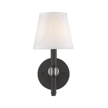 Golden Canada 3500-1W RBZ-CWH - Waverly 1 Light Wall Sconce in Rubbed Bronze with Classic White Shade